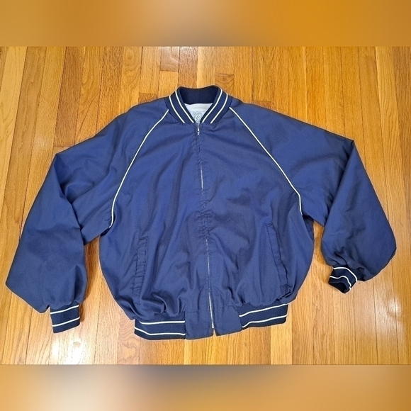 Vintage King Louie 2xl Pro Fit Men's Jacket USA Blue Full Zip Polyester Cotton - Picture 1 of 9